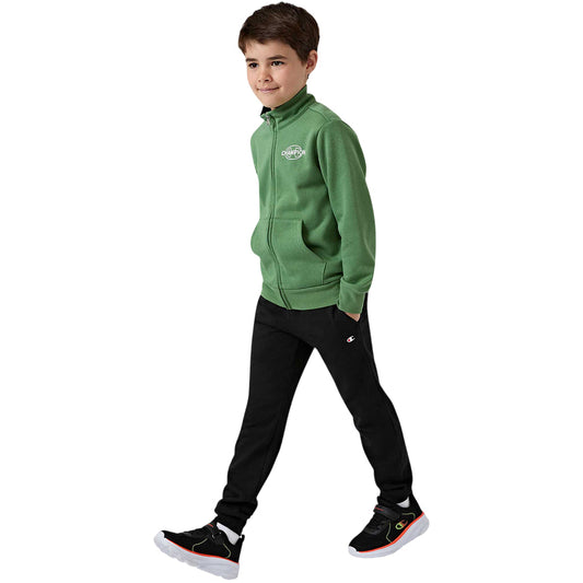 Champion Tuta Bambino 307261 GS149 - Felpa e Jogger in Cotone Felpato Verde Oliva