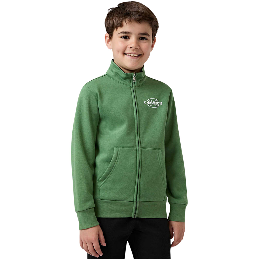 Champion Tuta Bambino 307261 GS149 - Felpa e Jogger in Cotone Felpato Verde Oliva