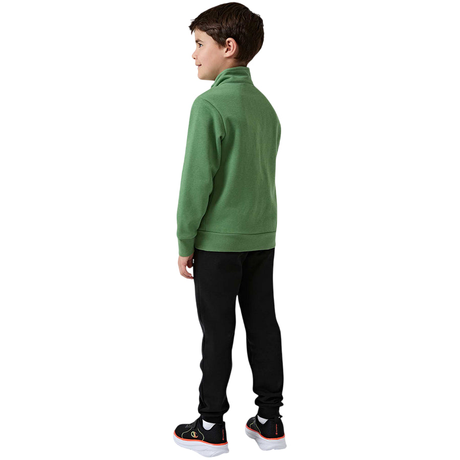 Champion Tuta Bambino 307261 GS149 - Felpa e Jogger in Cotone Felpato Verde Oliva