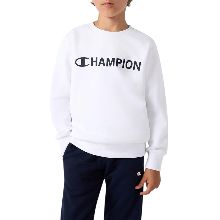 Champion Tuta Girocollo Ragazza 307263 WW001 Bianco - Cotone Morbido e Comfort Assoluto