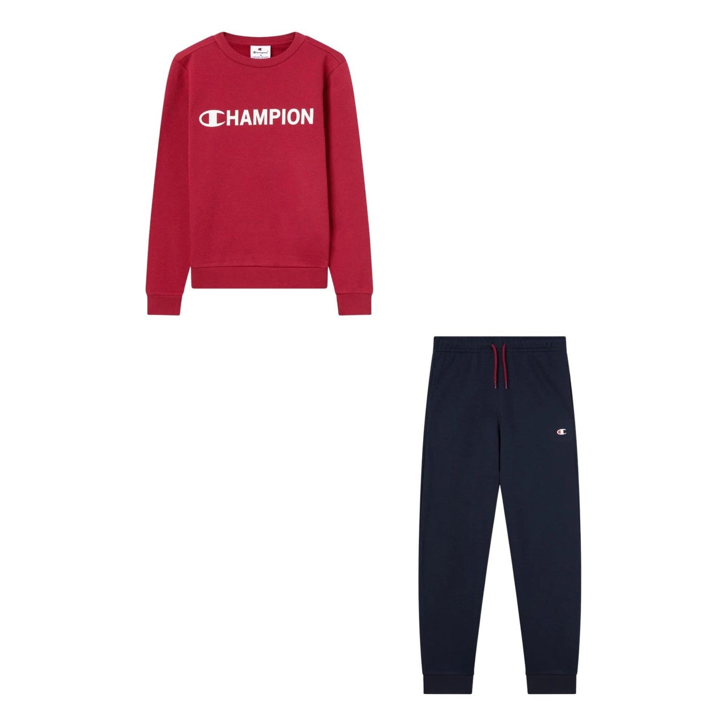 Champion Tuta Junior Felpa Girocollo 307263 RS525 Rubino-Nero - Comfort e Stile per Bambini Attivi