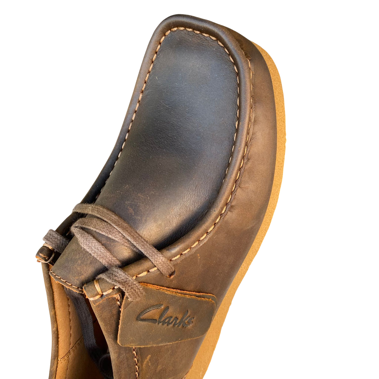 Clarks Wallabee EVO 26172819 Beeswax - Scarpe Stringate Pelle Cerata - TOMAIA