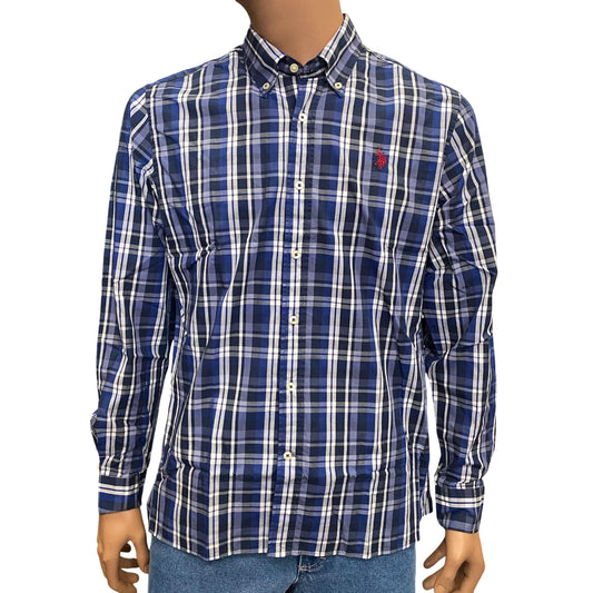 U.S. Polo Assn. Camicia Uomo Evan US104021 873 Blu – Stile Americano, Comfort Naturale e Dettagli Iconici