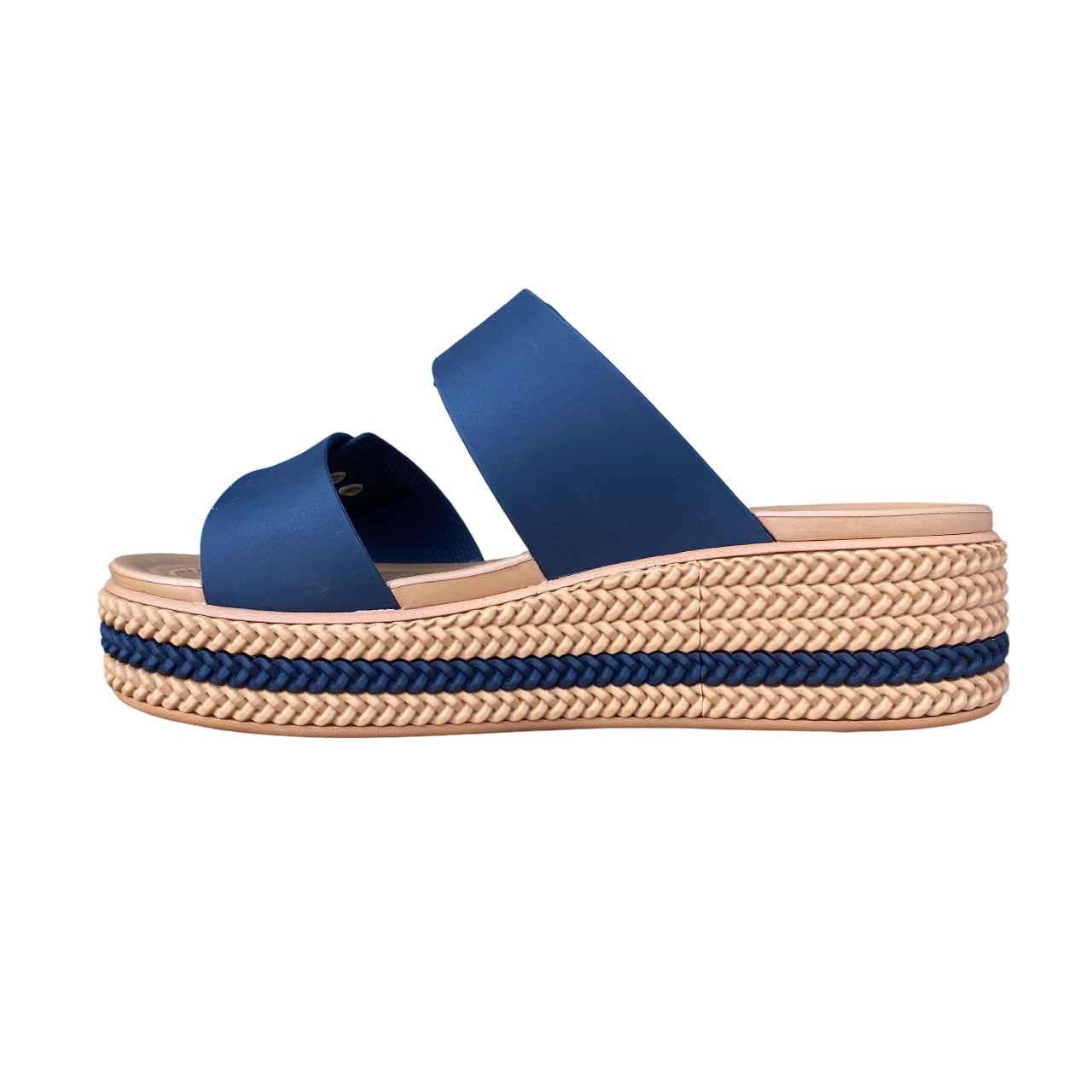 Crocs sandalo da donna con zeppa Brooklyn Woven Buckle 209978-001 nero