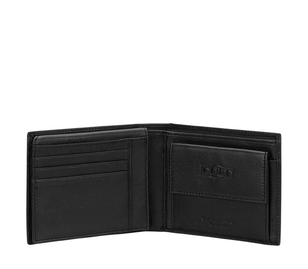 Cult Billfold Portacarte Ian Nero X3EPMX183003999 – Portamonete in Vera Pelle Uomo - interno