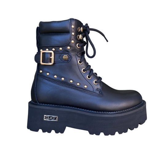 Cult ROCKY 4641 MID W Leather - Scarponcino Donna Borchiato Stivaletto Nero