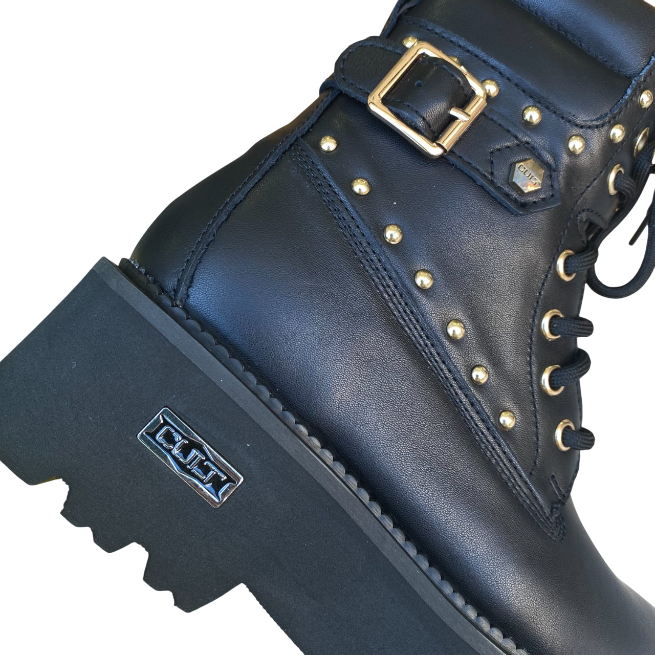 Cult ROCKY 4641 MID W Leather - Scarponcino Donna Borchiato Stivaletto Nero