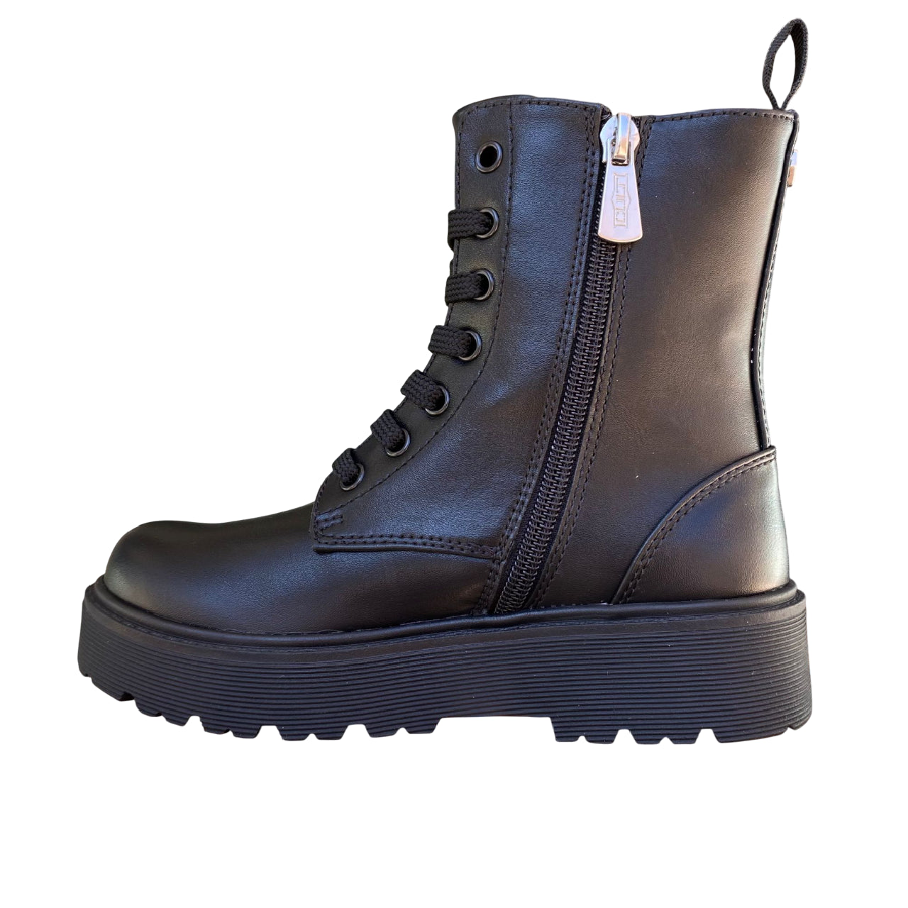 Cult Stivaletto T-380 Nero - Profilo Interno Lacci e Cerniera