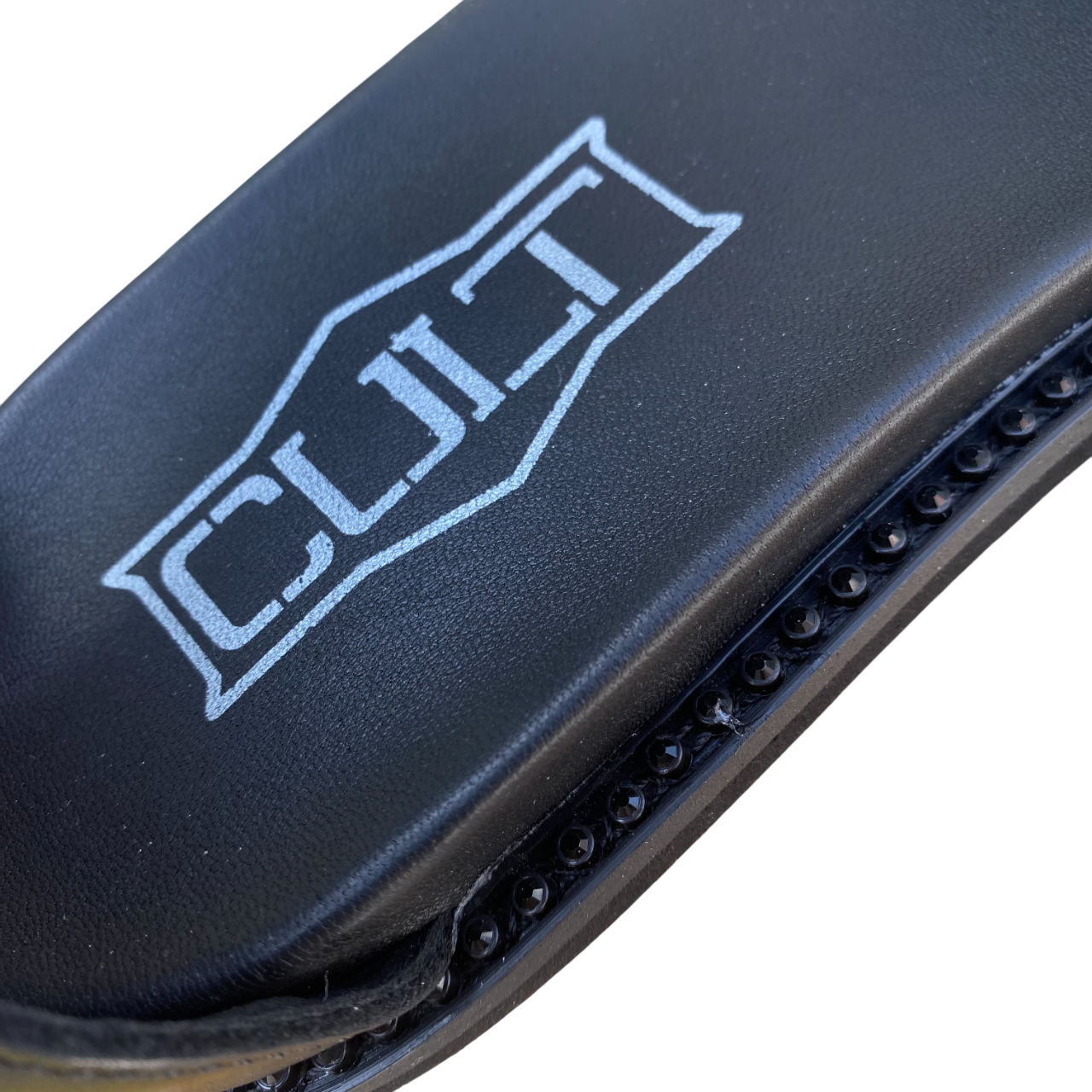 Cult sandalo flat da donna con fascia rouche alla caviglia Roshelle 4495 nero