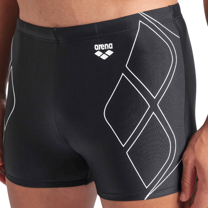 Swim Short Arena aderente per uomo, tessuto tecnico elasticizzato per prestazioni ottimali in acqua