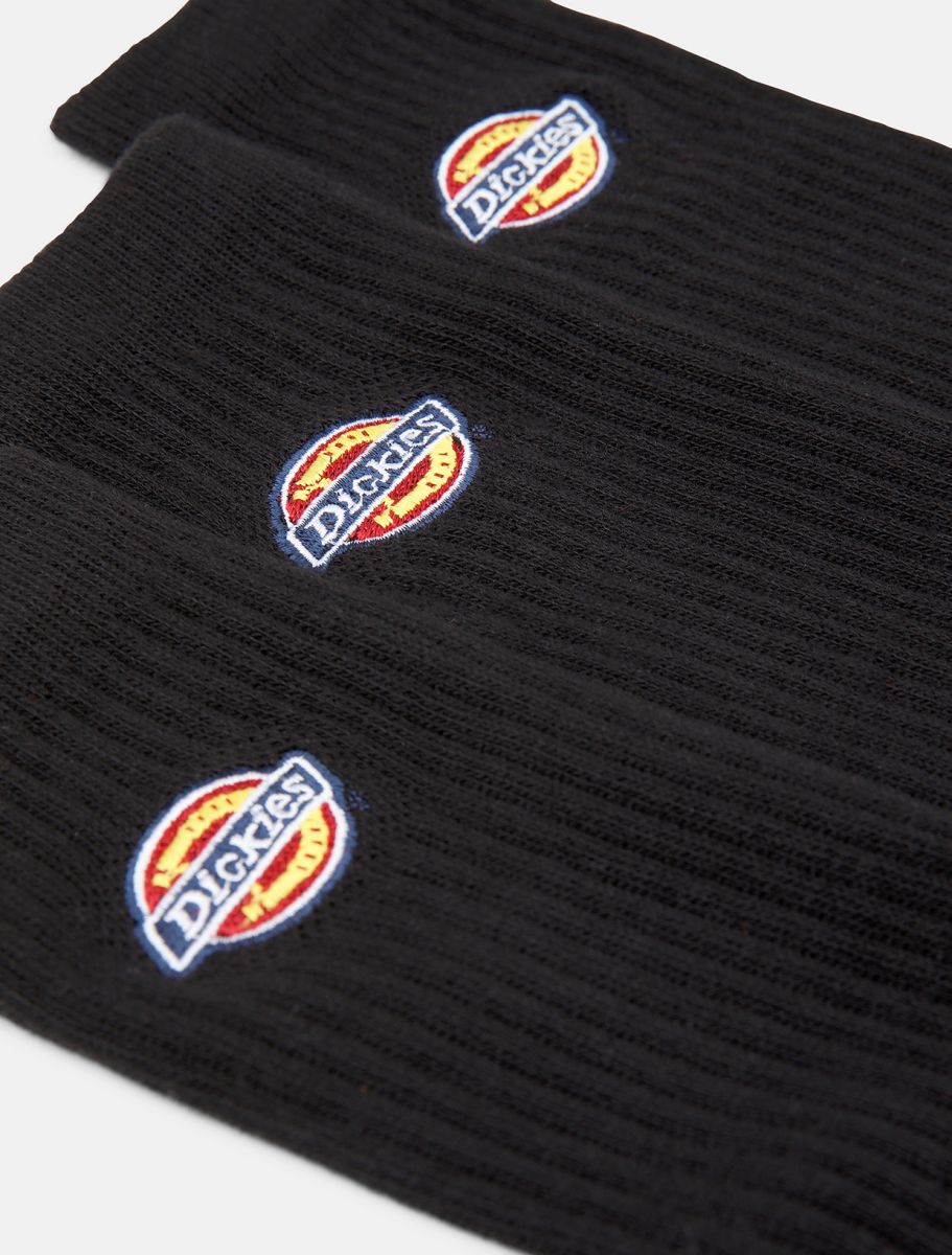 Dickies Calza unisex con logo Valley Grove DK0A4X82BLK nero confezione da 3 paia