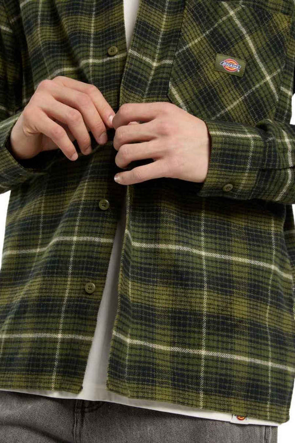 Dickies Camicia Uomo Forest Check Cipresso – Codice Articolo DK0A8653K72 - dettaglio
