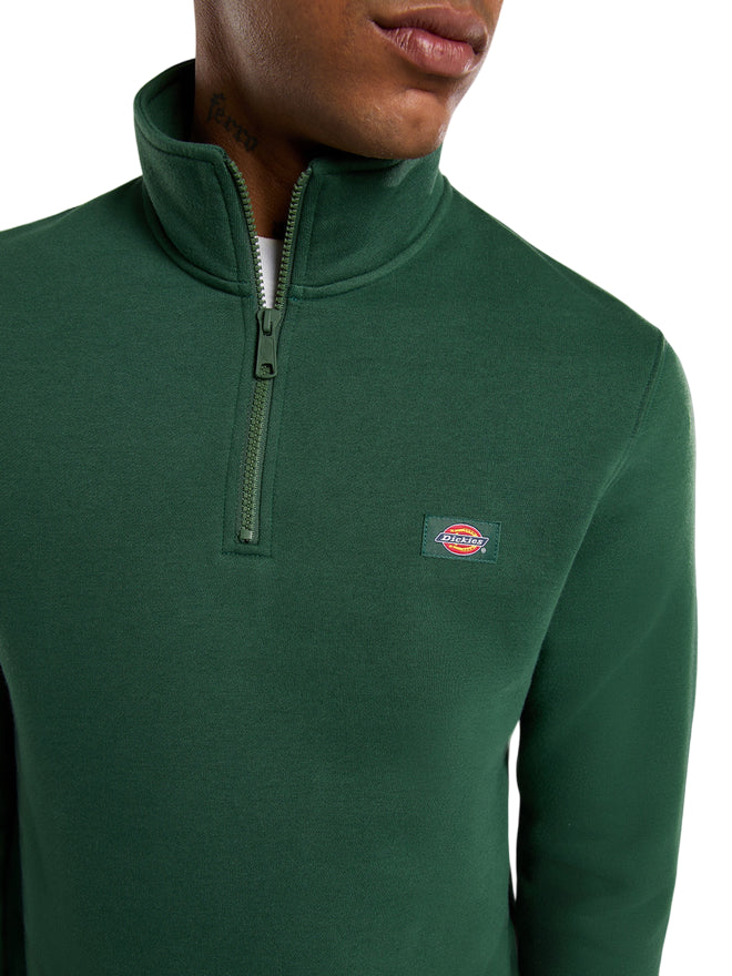 Dickies Felpa da Uomo Oakport con Zip Corta Pino – Codice Articolo DK0A4XD4PIN