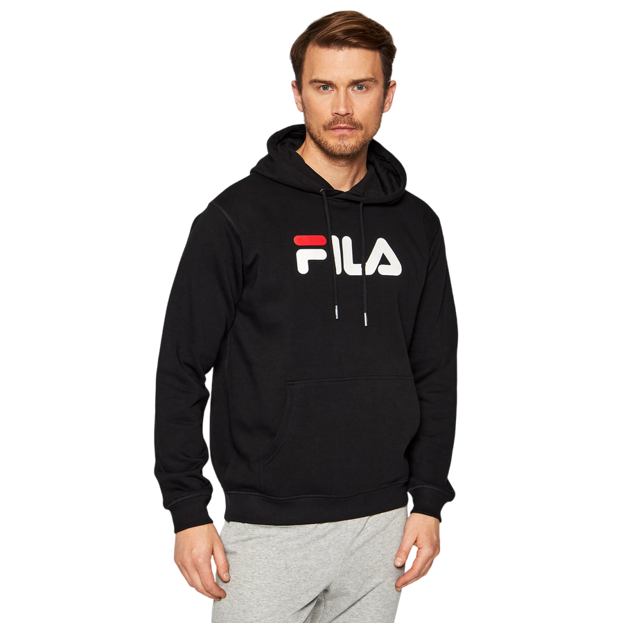 Fila felpa con cappuccio e logo grande da uomo Classic Pure Hoody 681090 002 nero