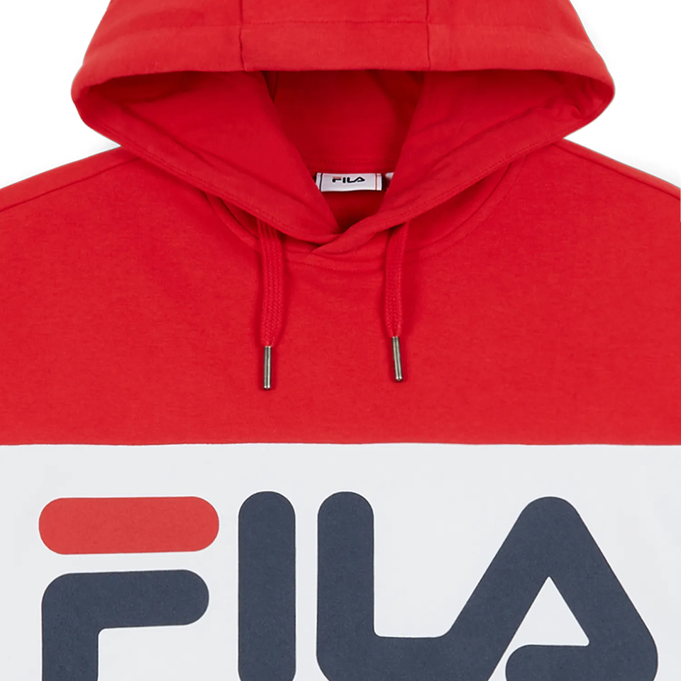 Fila felpa con cappuccio e logo da uomo Night Blocked Hoody 687001 G06 rosso-bianco-blu