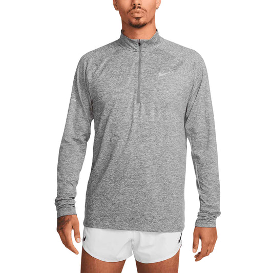Nike Maglia Running Con Zip 1/4 Dri-FIT Stride HV2180-084 Smoke Grey – Uomo Comfort Sport