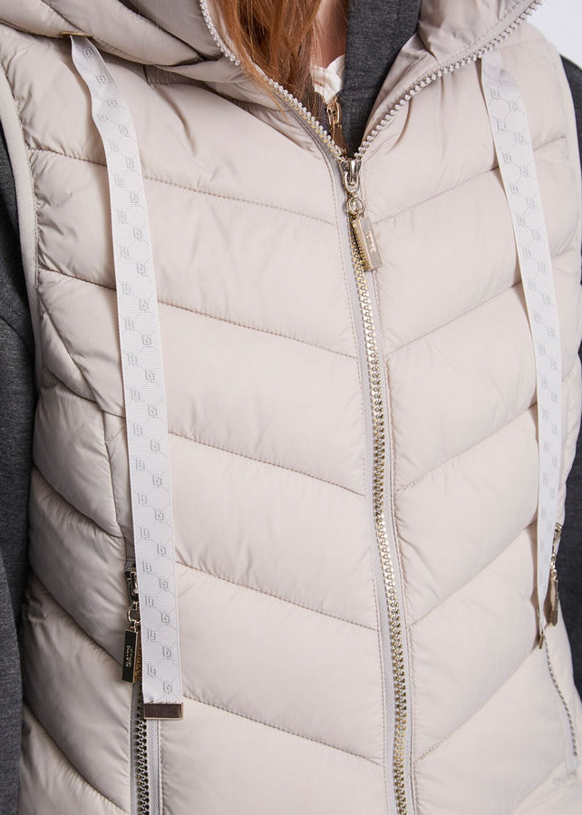 Gaudì Gilet Donna Nylon Trapuntato Cappuccio 521BD35003-2101 Grigio – Comfort & Stile