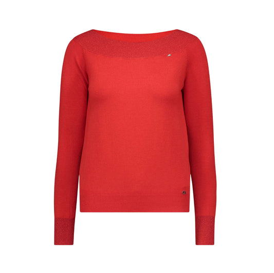 Gaudì Maglia Donna Off the Shoulder Rossa 521BD53015 | Maglione Spalle Scoperte