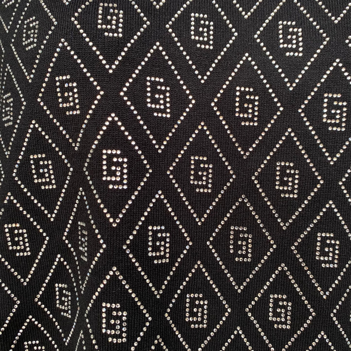 Gaudì Maglia Donna nero con Logo Strass 521BD53003 | Maglione leggero