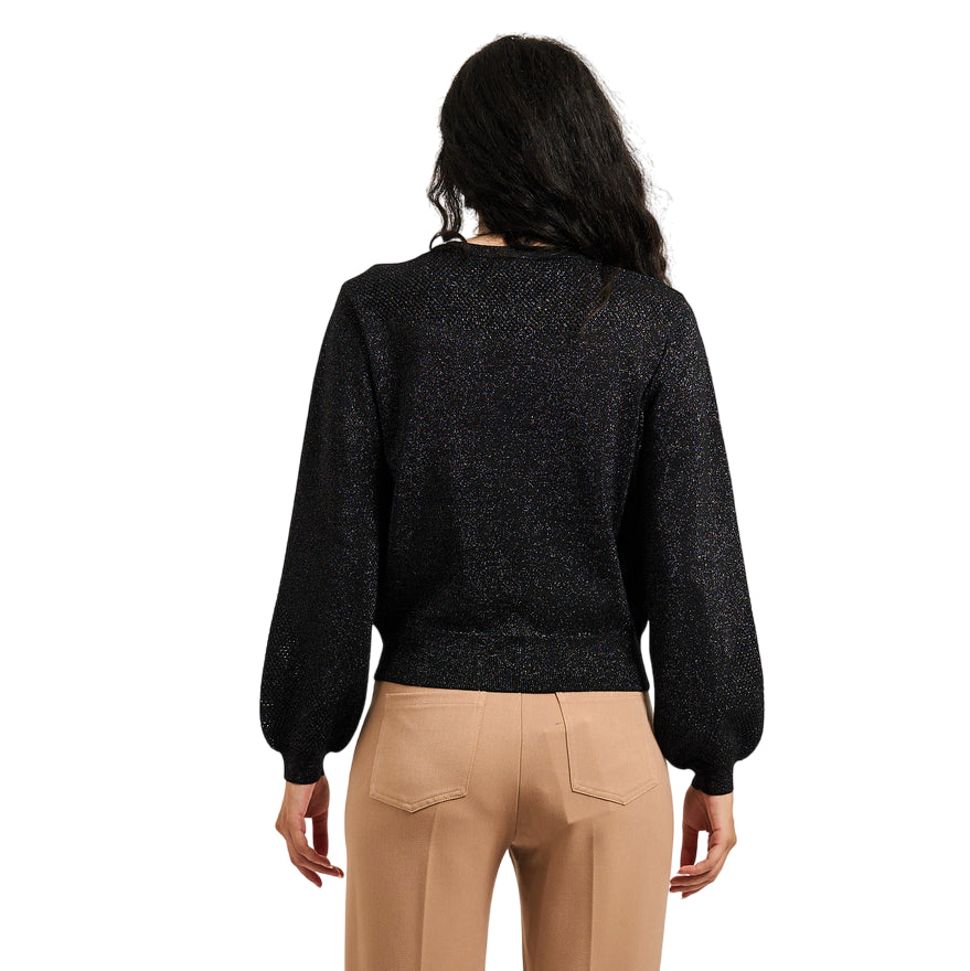 Gaudì Maglia Girocollo Lurex Donna 521BD53052 2001 Nero | Maglione Leggero