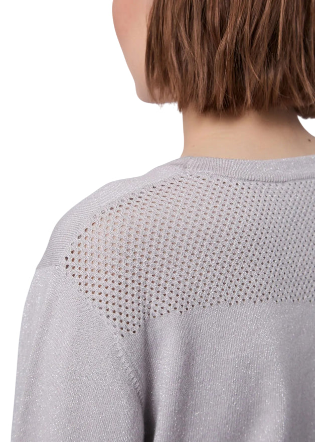 Gaudì Maglia Girocollo Lurex Donna 521BD53052 Grigio | Maglione Leggero - dettaglio