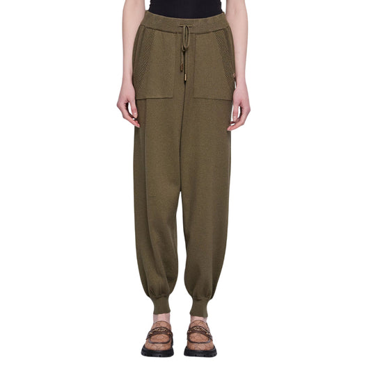 Gaudì Pantaloni 521BD23002 2502 Verde: Pantaloni Donna Lurex con Coulisse