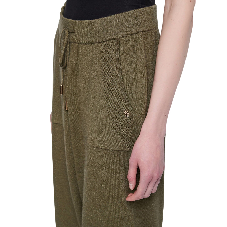 Gaudì Pantaloni 521BD23002 2502 Verde: Pantaloni Donna Lurex con Coulisse - dettaglio