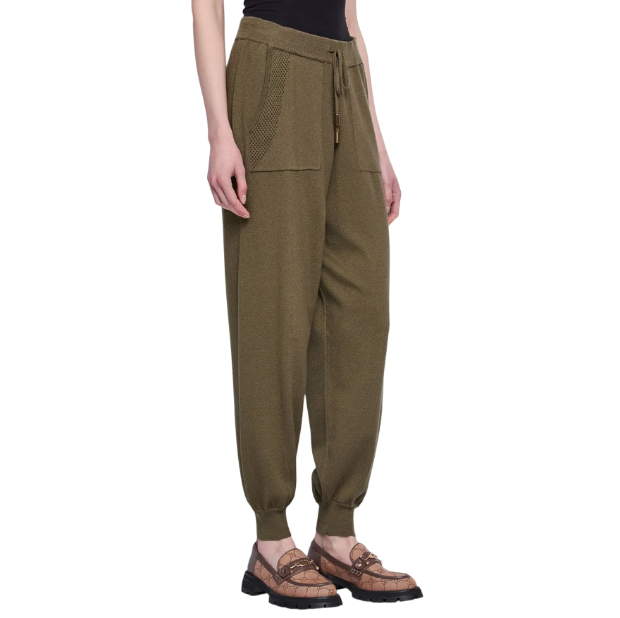 Gaudì Pantaloni 521BD23002 2502 Verde: Pantaloni Donna Lurex con Coulisse - laterale