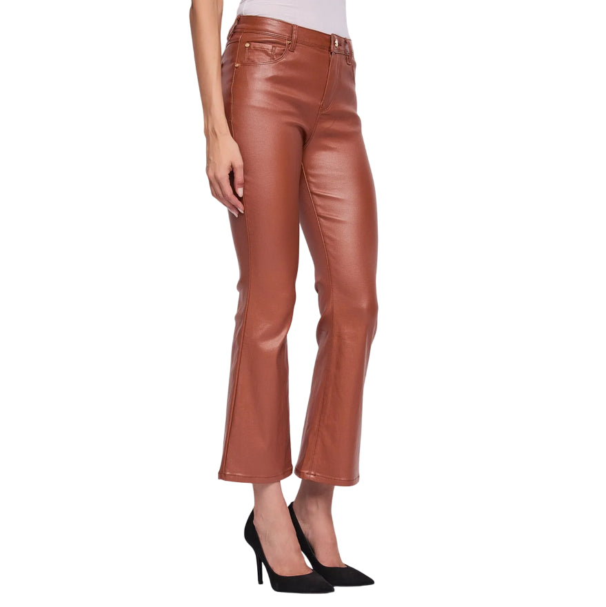 Gaudì Pantaloni 521BD25016_3361 Biscotto: Pantaloni Donna Flare Cropped Similpelle - laterale