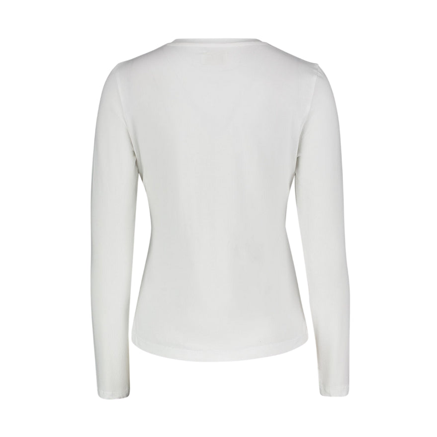 Gaudì T-shirt 521BD64020 Bianca: T-shirt Donna Maniche Lunghe e Stampa Animalier - posteriore