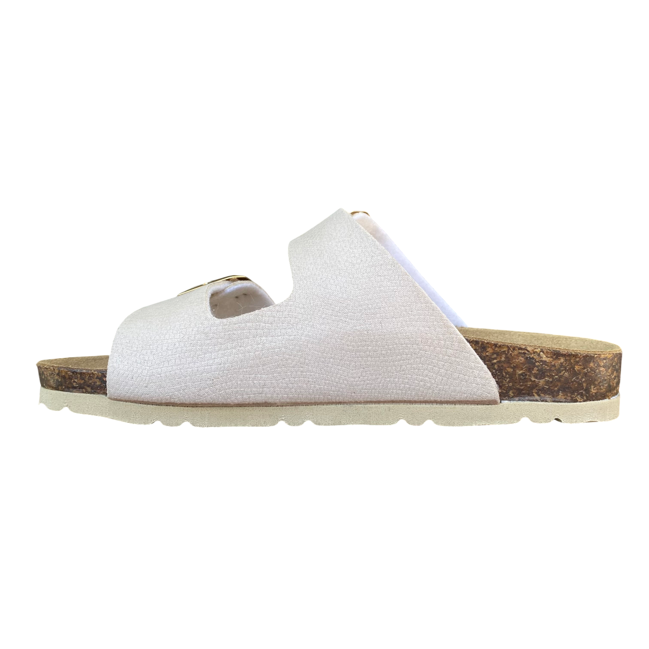 Goldstar sandalo da donna a doppia fibbia dorata GS1800QL platino