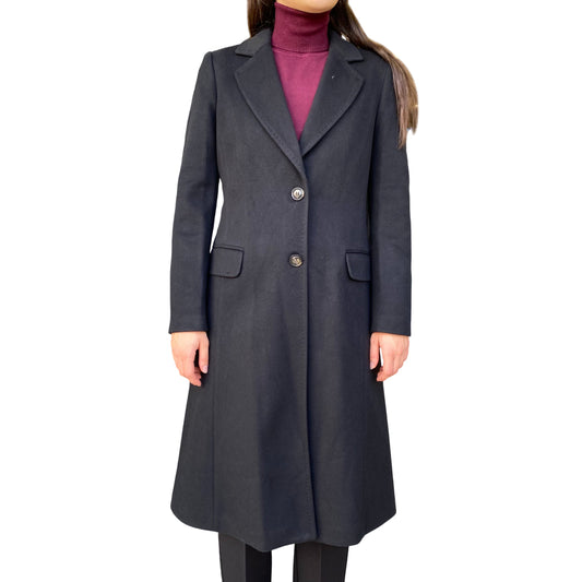 Griffai Cappotto Baronetto Lungo Donna DGF6051 Nero