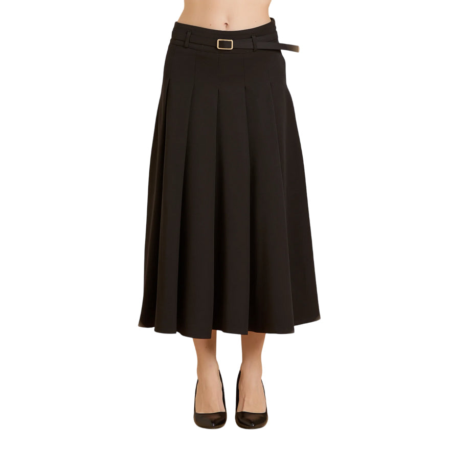 Griffai Gonna Longuette a Piege Vienna DGF5974 Nero