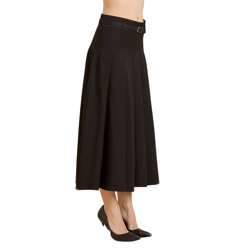 Griffai Gonna Longuette a Piege Vienna DGF5974 Nero