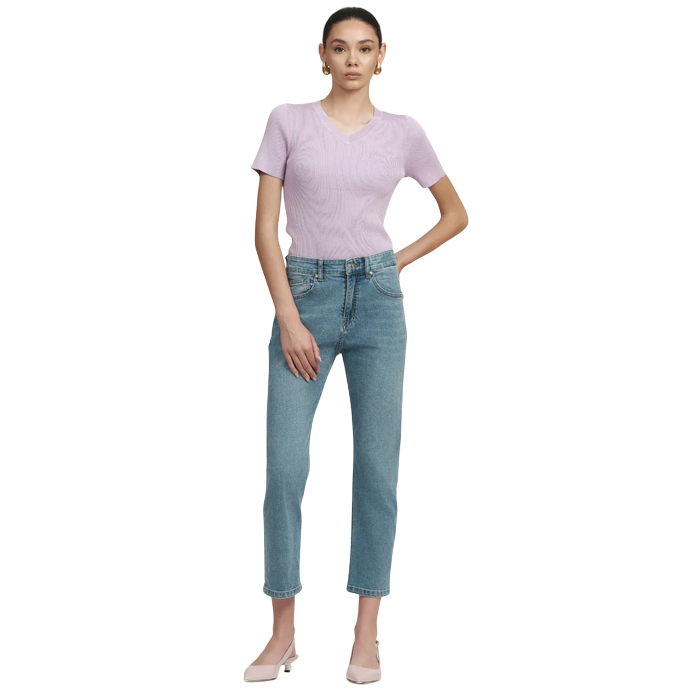 Griffai pantalone in jeans da donna Loose in tela comfort DGP6165 denim