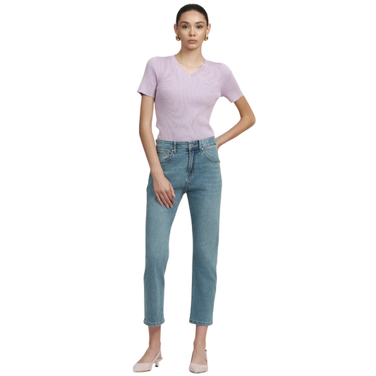 Griffai pantalone in jeans da donna Loose in tela comfort DGP6165 denim
