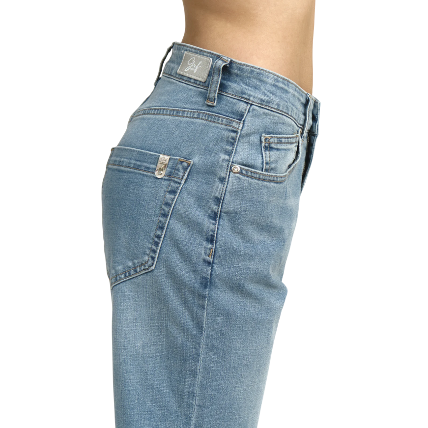 Griffai pantalone in jeans da donna Loose in tela comfort DGP6165 denim
