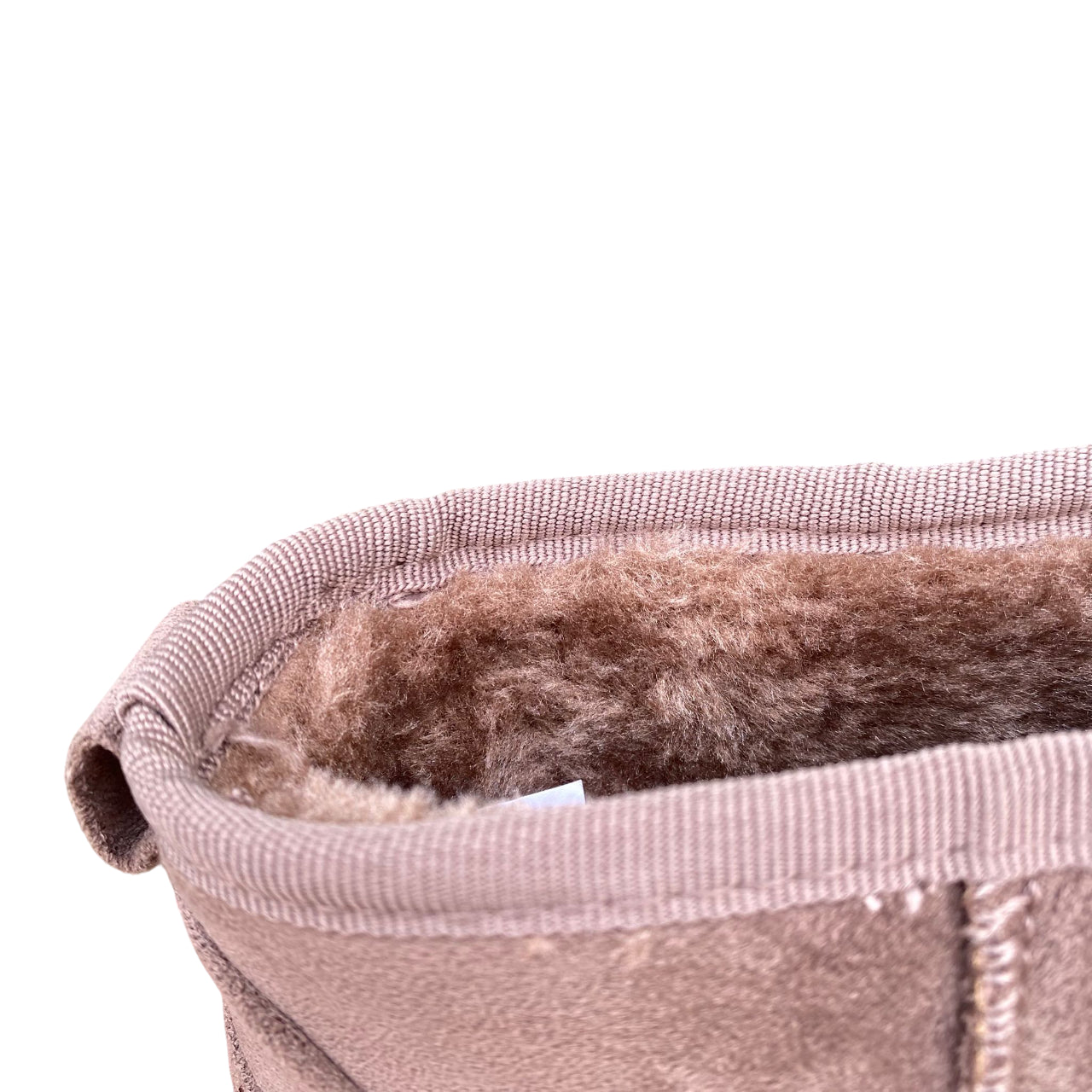 Icon Tronchetto donna IC04416SD tortora, nabuk, pelliccia interna e logo brillantino.