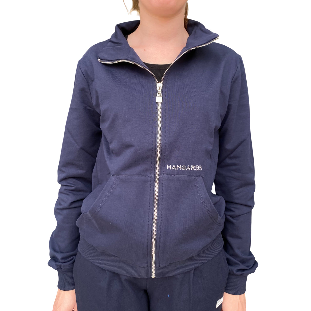 Hangar - Felpa Donna Z635DBLU01 Blu in Cotone Elasticizzato