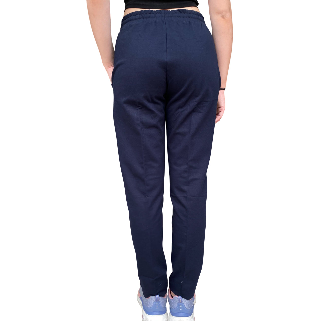 Hangar - Pantalone Donna Z829DBLU01 Blu in Felpa - retro