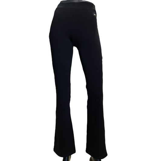 Hangar - Pantalone Sportivo Z848D Nero - Fuseaux a Zampa Donna