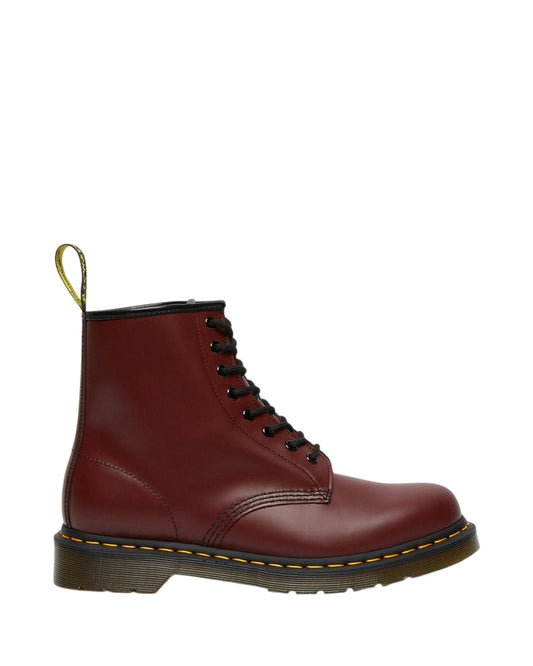 Dr. Martens – Stivale Stringato 1460 Mono 11822600 Rosso Ciliegia | Pelle Smooth, Icona Urban, Comfort Everyday