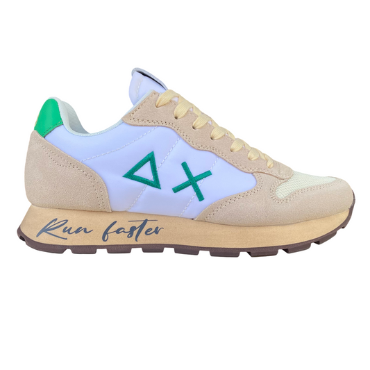Sun68 scarpa sneakers da uomo Tom Vintage z35105 3188 bianco panna-verde
