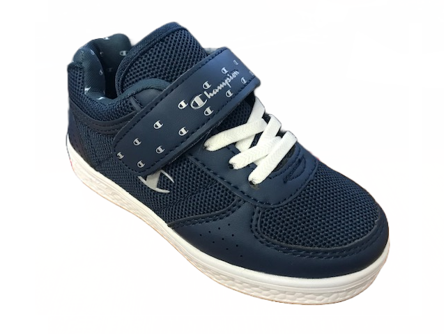 Champion scarpa sneakers da bambino in tela con laccio elastico e strappo Low Cut ultralite S31505 blu