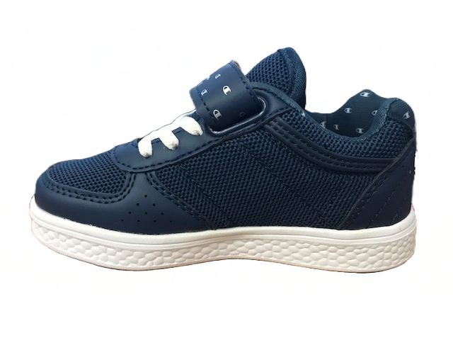 Champion scarpa sneakers da bambino in tela con laccio elastico e strappo Low Cut ultralite S31505 blu