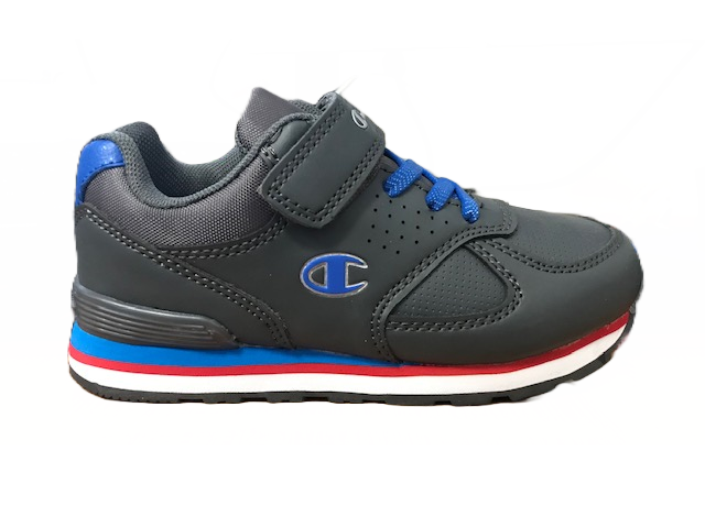 Champion scarpa sneakers da bambino con laccio elastico e velcro Low Cut Erin S31370-F18-ES017 grigio