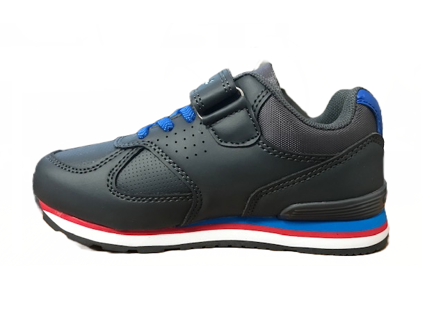 Champion scarpa sneakers da bambino con laccio elastico e velcro Low Cut Erin S31370-F18-ES017 grigio