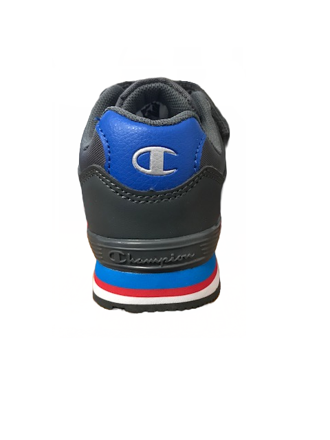Champion scarpa sneakers da bambino con laccio elastico e velcro Low Cut Erin S31370-F18-ES017 grigio