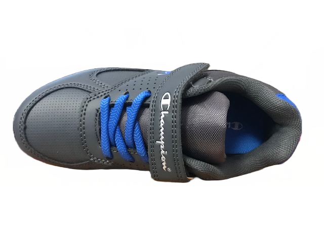 Champion scarpa sneakers da bambino con laccio elastico e velcro Low Cut Erin S31370-F18-ES017 grigio