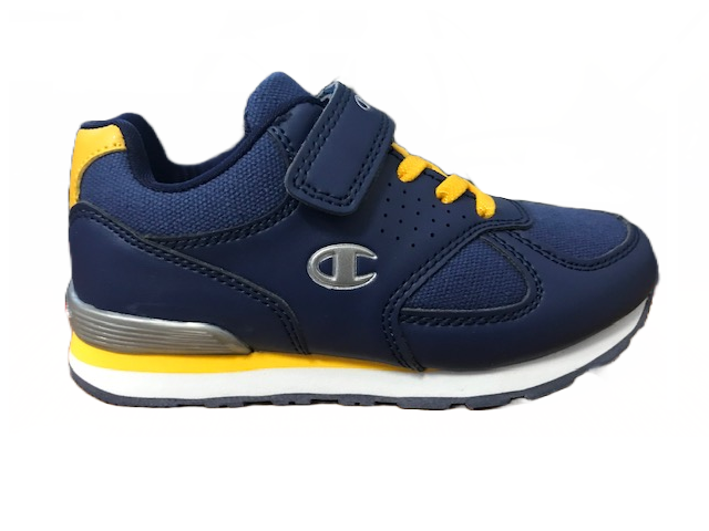 Champion scarpa sneakers da bambino con laccio elastico e strappo Low Cut Erin Canvas S31495 blu